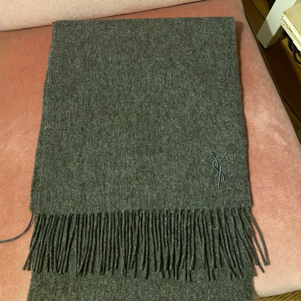 Yves Saint Laurent Grey Scarf